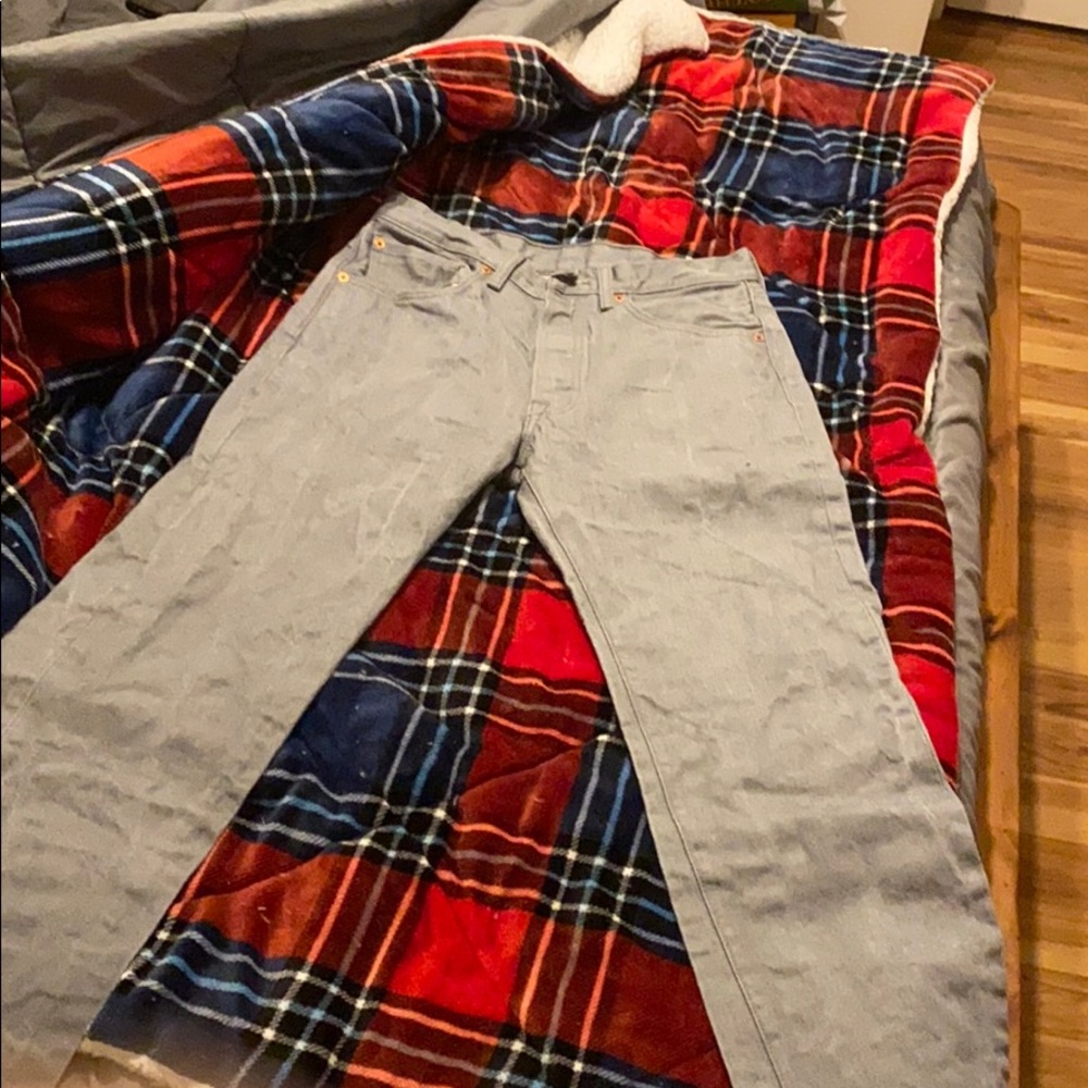 Pair of 501 Levi’s in silver